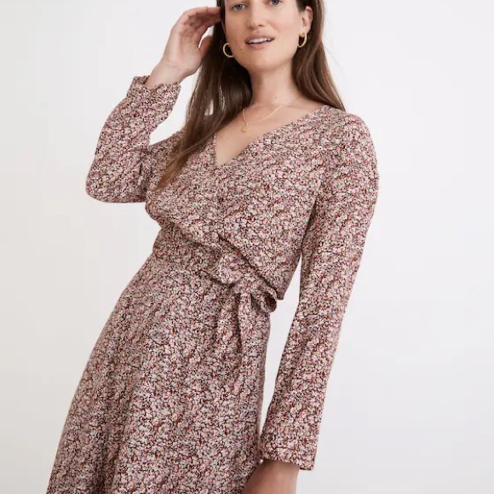 Tie-Front Wrap Top in Cottage Garden